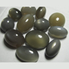 235/cts - Nice Quality Natural Grey - MOONSTONE - Cabochon Lot - Nice Flashy Sparkle Fire size - 12 - 24 mm approx - 12 pcs